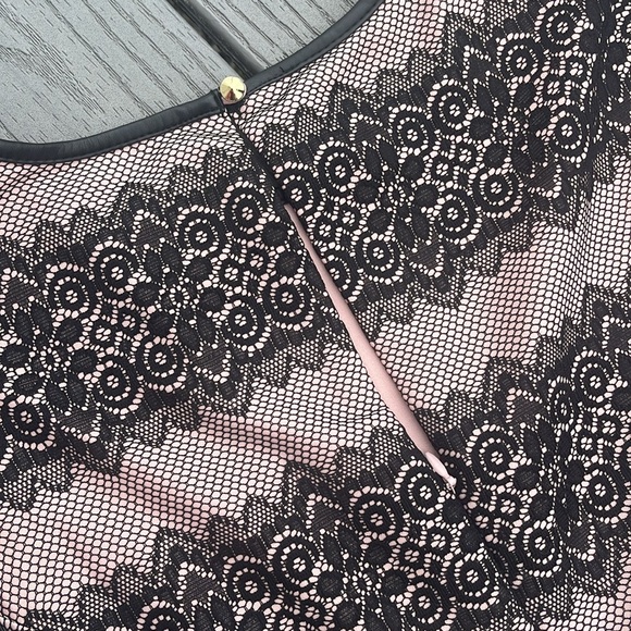 NWT Jessica Simpson Light Pink with Black Lace Sheath Dress - Picture 7 of 8